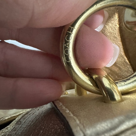 Coach Y2K 2000s Metallic Patchwork Shoulder Bag with Crossbody Strap - Picture 6 of 9